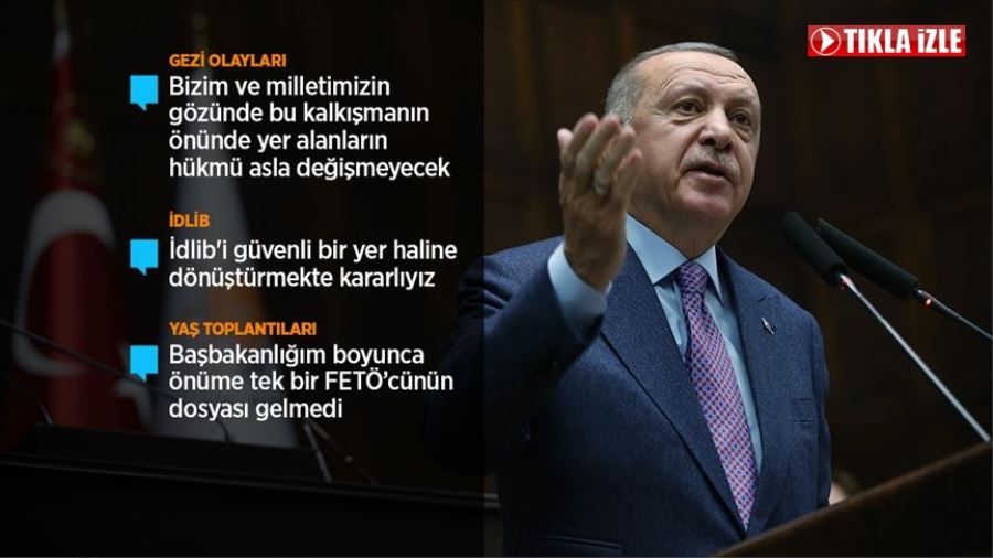 Cumhurbaşkanı Erdoğan; 