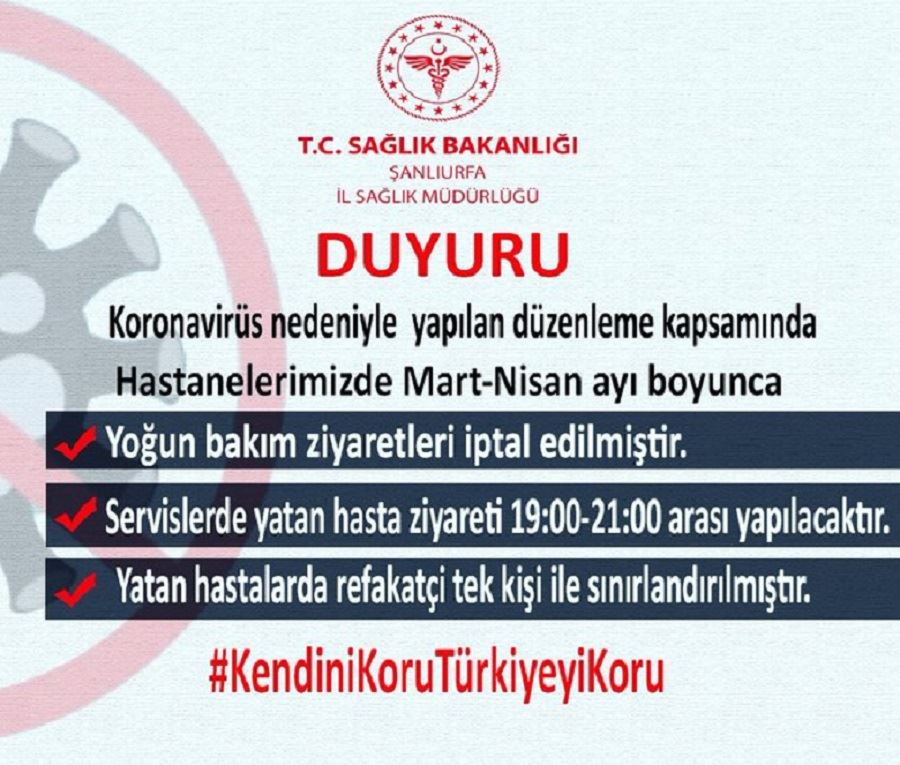 İL SAĞLIK MÜDÜRLÜĞÜNDEN DUYURU