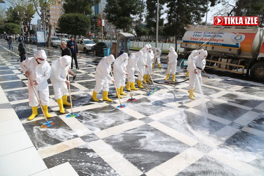 HALİLİYE’DE DEZENFEKTE ÇALIŞMALARI TAM HIZ DEVAM EDİYOR