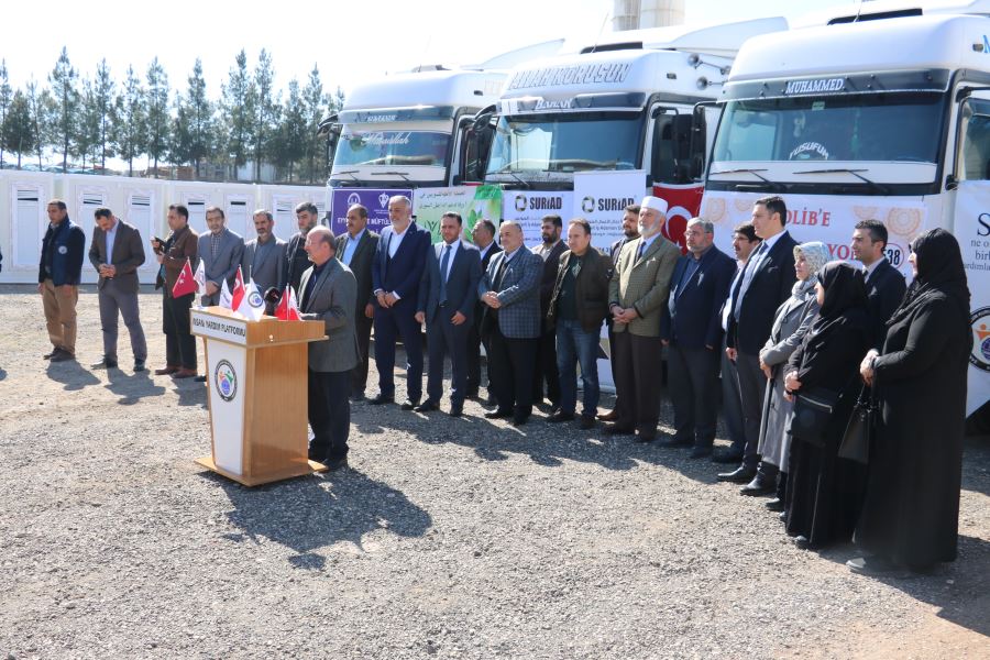 Şanlıurfa’dan İdlib’e 4 tır insani yardım