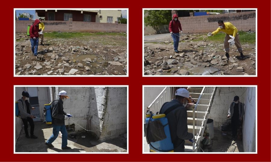 Siverek’te Larva ile mücadele ve ilaçlama çalışmaları sürüyor