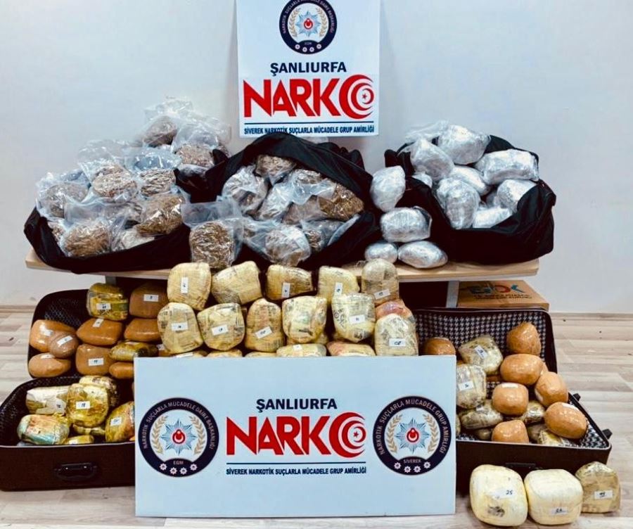 Şanlıurfa’da 202 kilogram esrar ele geçirildi