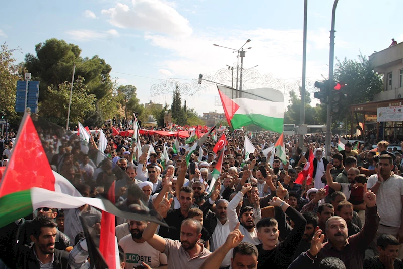 Urfa’da Gazze’ye destek İsrail’e lanet mesajı- EK