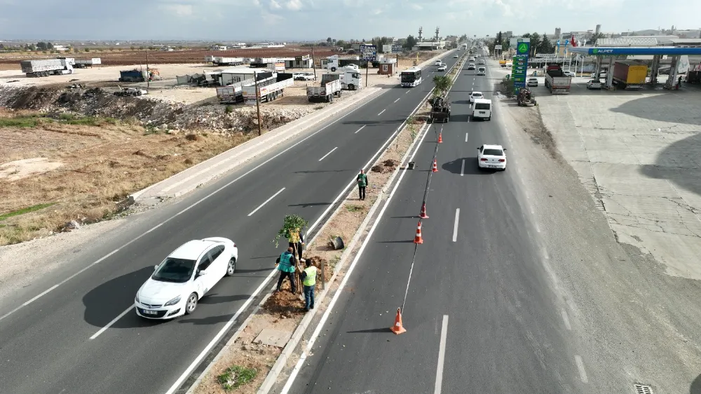 BÜYÜKŞEHİR DAHA YEŞİL BİR ŞANLIURFA İÇİN AĞAÇLANDIRMA ÇALIŞMALARINI SÜRDÜRÜYOR