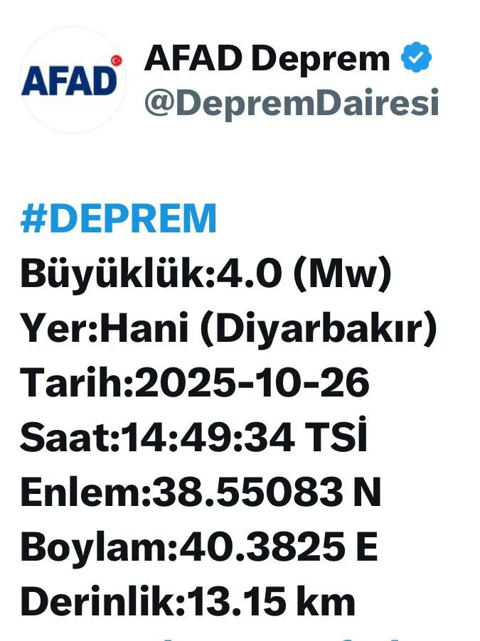 DİYARBAKIR’DA KORKUTAN DEPREM