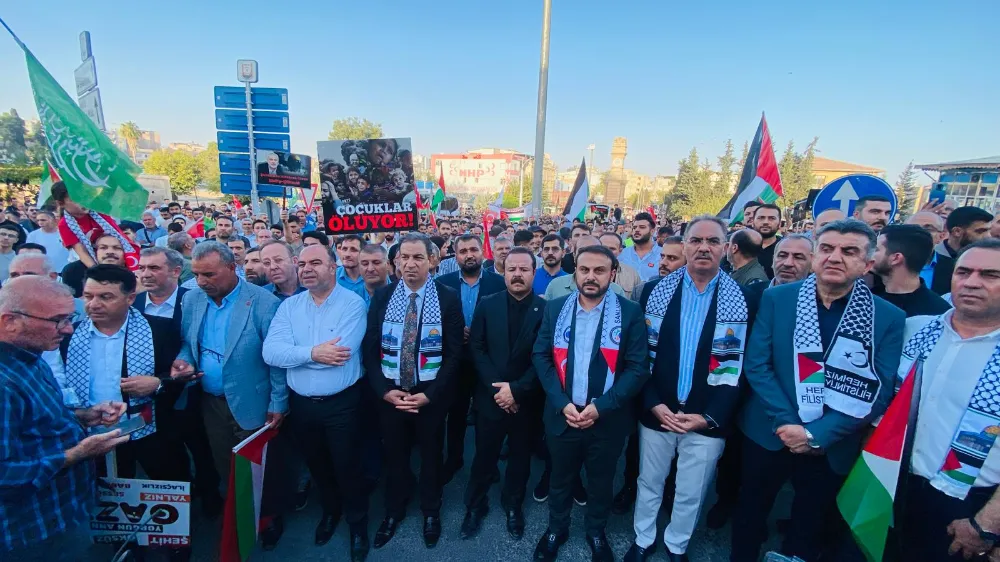 Şanlıurfa’da Gazze için yürüyüş düzenlendi