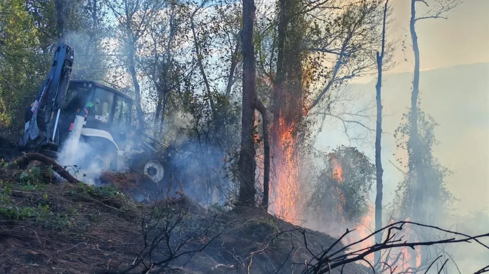 ARTVİN HOPA’DA 5 HEKTARLIK ALANI KÜLE ÇEVİREN YANGINLA MÜCADELE SÜRÜYOR