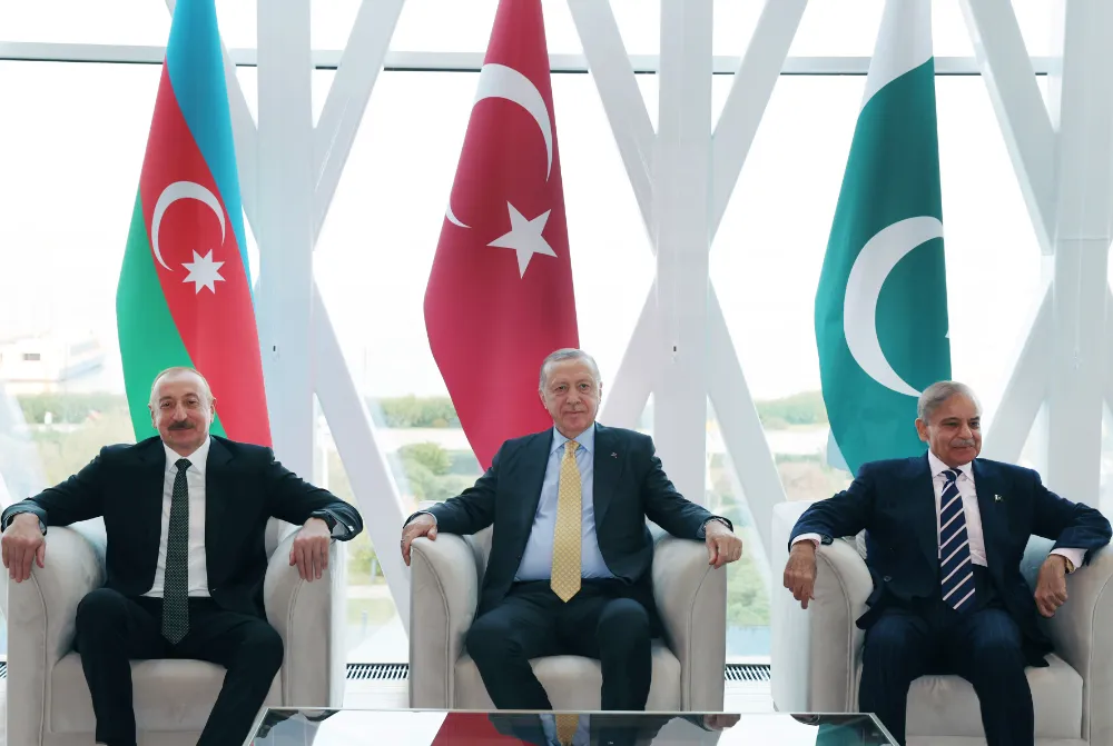 CUMHURBAŞKANI ERDOĞAN, ALİYEV VE ŞERİF İLE GÖRÜŞTÜ