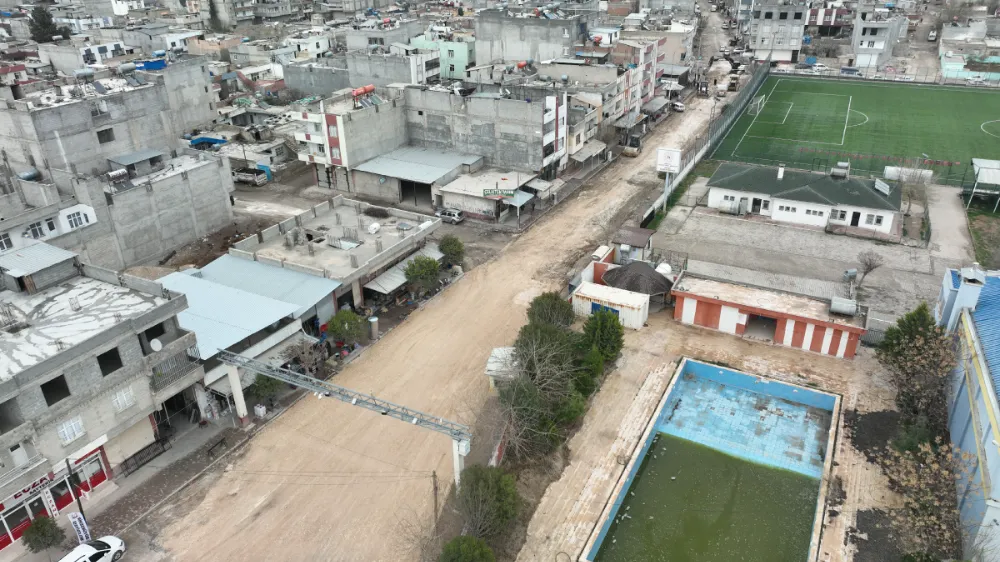 BÜYÜKŞEHİR’DEN SURUÇ İLÇESİ MIZAR CADDESİ’NDE ASFALT ÖNCESİ HAZIRLIK