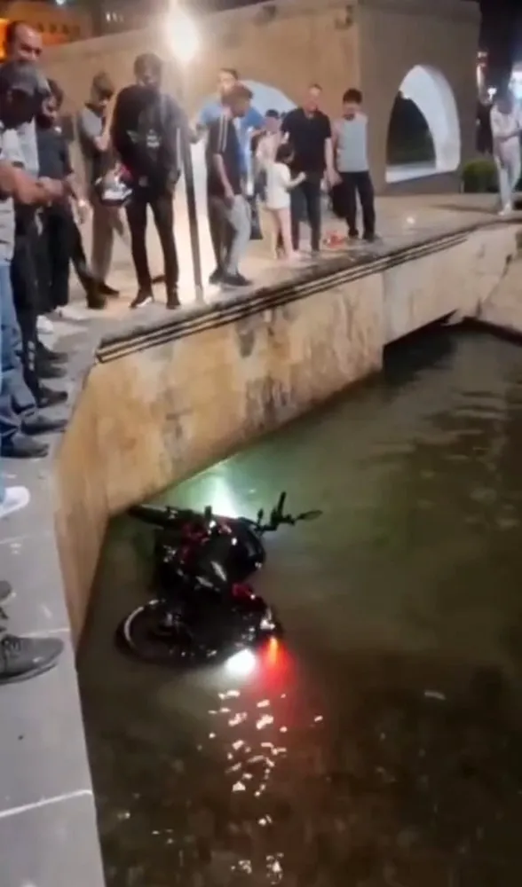 MOTOSİKLETİYLE BİRLİKTE BALIKLIGÖL