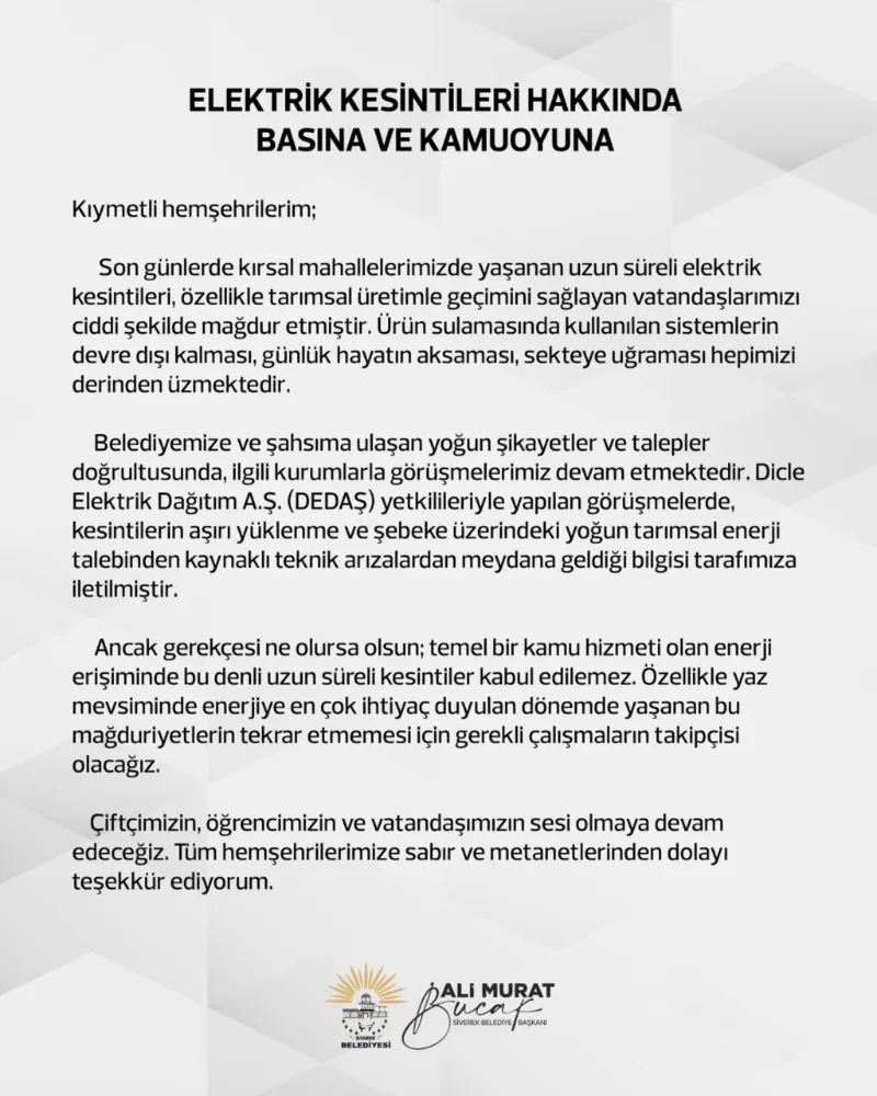 Başkan Bucak, 