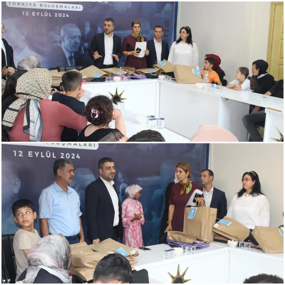 AK PARTİ KARAKÖPRÜ’DEN YETİM VE ÖKSÜZ ÇOCUKLARA KIRTASİYE DESTEĞİ
