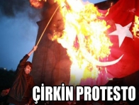 Erivan?da Türk Bayrağı yakıldı 