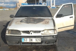 Araç Alev Aldı