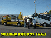ŞANLIURFA`DA TRAFİK KAZASI: 7 YARALI