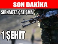 Şırnak`ta çatışma: 1 şehit