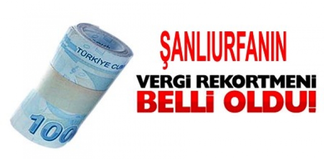 Urfanın  Vergi Rekortmeni İnşaat Sektöründen