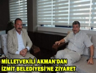 MİLLETVEKİLİ AKMAN`DAN İZMİT BELEDİYESİ`NE ZİYARET