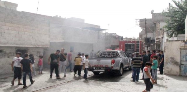 Şanlıurfa`da Tek Katlı Evde Yangın