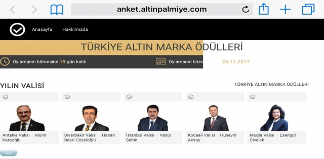Urfalı Diyabakır Valisi Hasan Basri Güzel Oğlu Türkiye Marka Ödülü Sralamasında 2. Olarak Devam Ediy