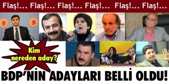 BDP`nin adayları belli oldu!