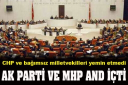 Milletvekili yemin töreni sona erdi 
